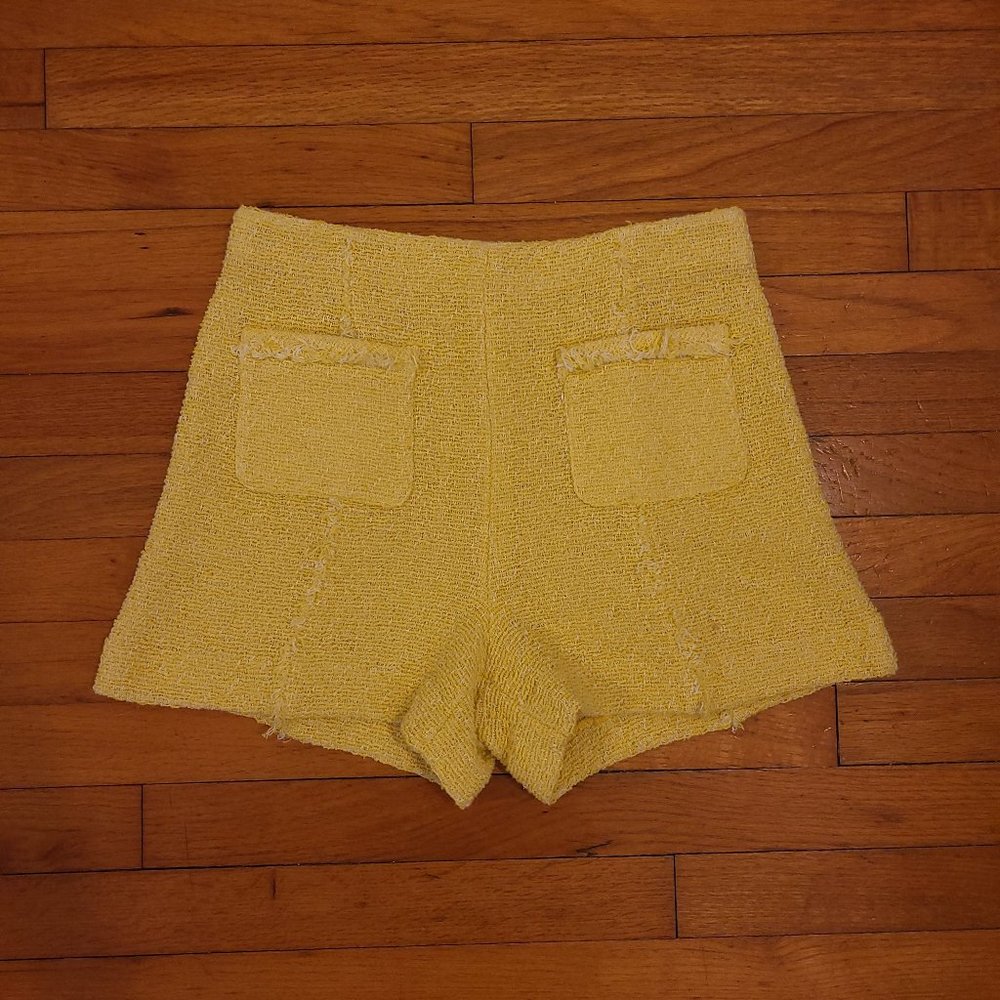 Yellow High-Waisted Shorts